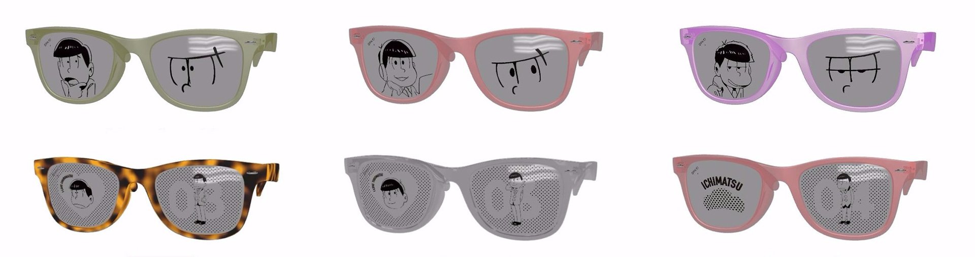 『おそ松さん』サングラス 6つ子モチーフ柄 2