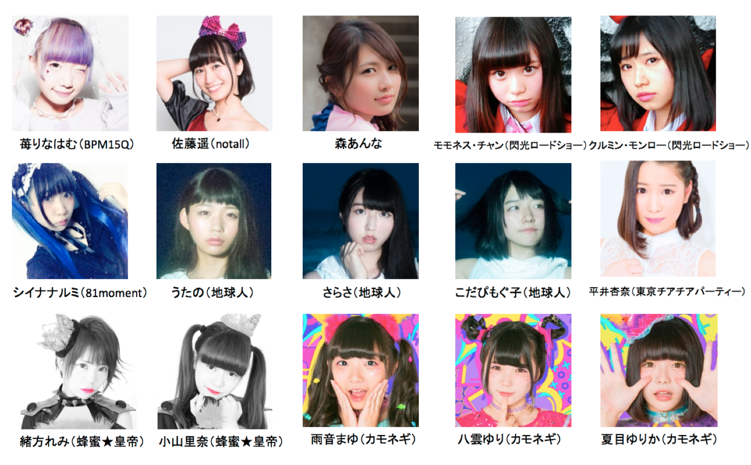 「TOKYO OTAKU FESTIVAL」出演アイドル