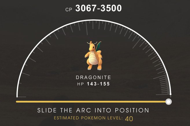 カイリュー／The Silph Road POKEMON GO TOOLS & REFERENCE CHARTS IV RATERより算出