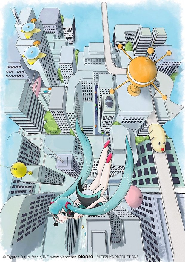 「手塚治虫タッチの初音ミク」イラスト 2