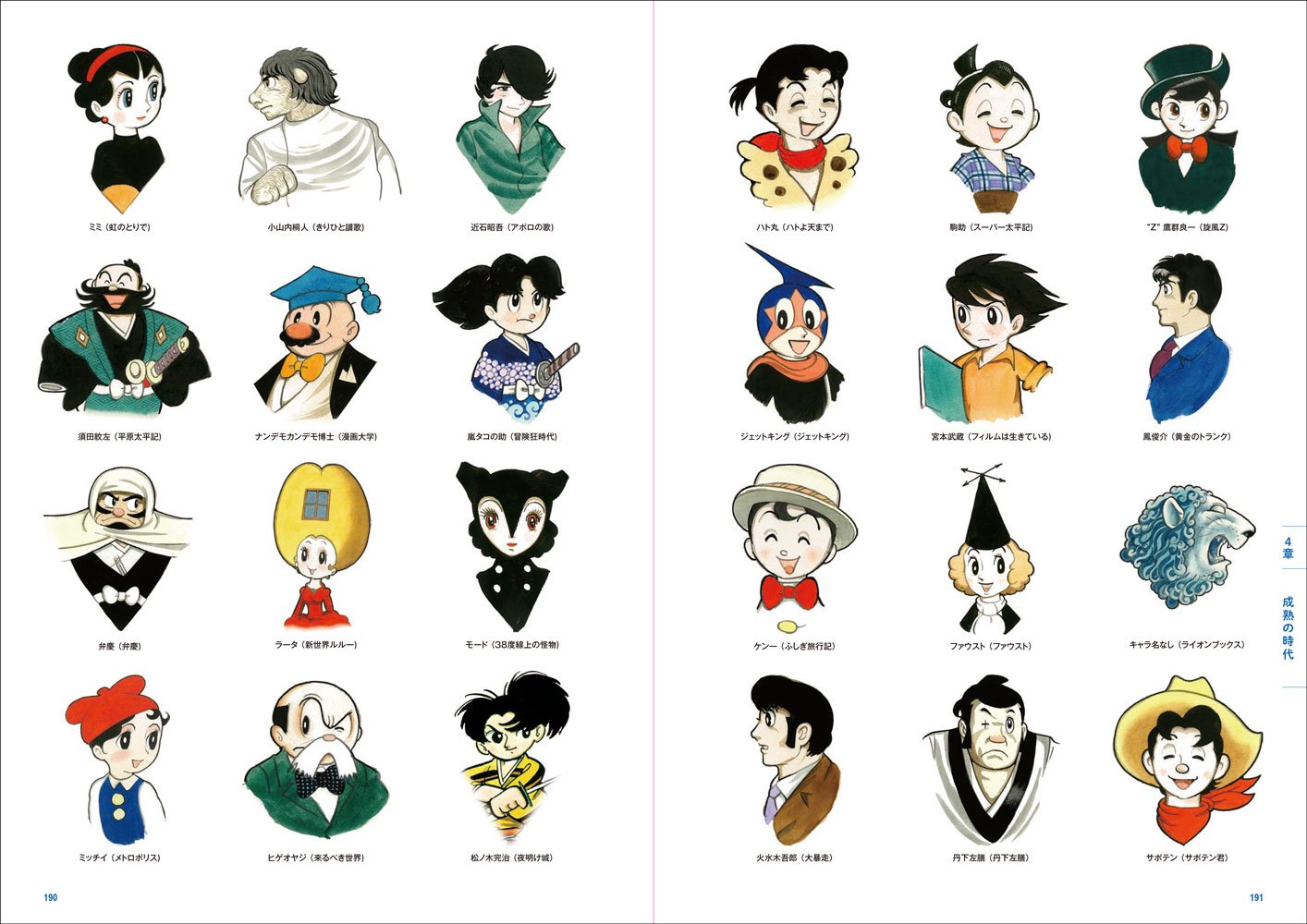 漫画全集裏表紙キャラクター挿画集