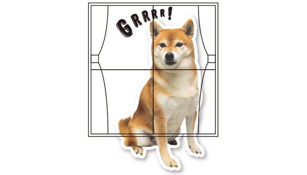 24時間ずっと窓辺でパトロール「忠犬シール」