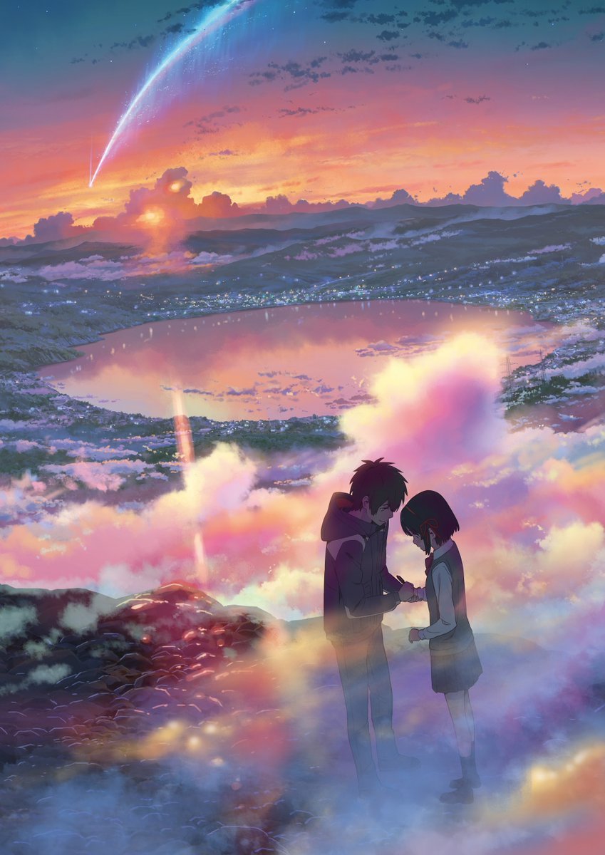 『君の名は。』描き下ろし新ビジュアル公開　かたわれ時の瀧と三葉