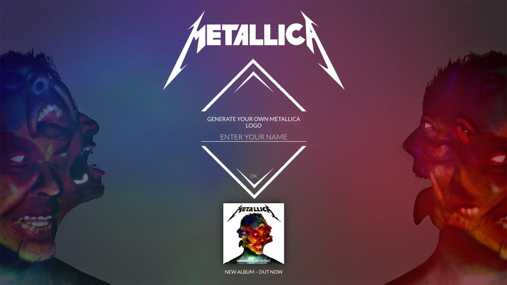 Generate-your-own-Metallica-logo