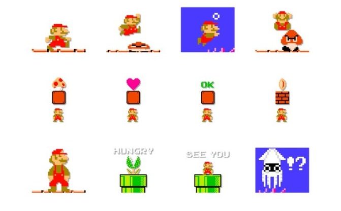 スーパーマリオ 動いて音が鳴るlineスタンプ 無限1upもあるぞ Kai You Net