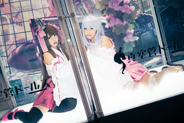 コミケC91コスプレ_えなこ 『真空管ドールズ』高槻姫/くろねこ 『真空管ドールズ』エモ3