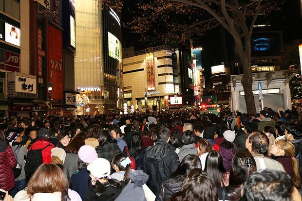 渋谷の2017年カウントダウン画像