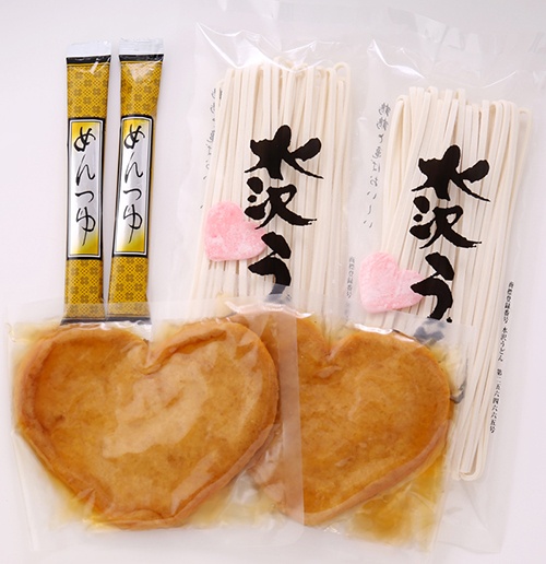 画像3: 巨大ハート型お揚げで愛の告白!? 水沢うどんの老舗「大澤屋」が バレンタイン用うどん「LOVEきつね」販売中！