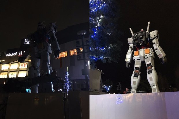 3月11日撮影のガンダム立像/筆者撮影