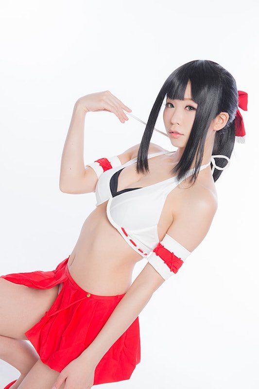 モーコレ「和風水着」モデル:五木あきらさん/画像はCAMPFIREより 2