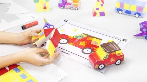 お絵かきタウンペーパークラフト : Sketch Town Papercraft