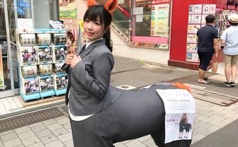 四足歩行のお姉さんは好きですか？ 七夕の秋葉原を人馬がお散歩