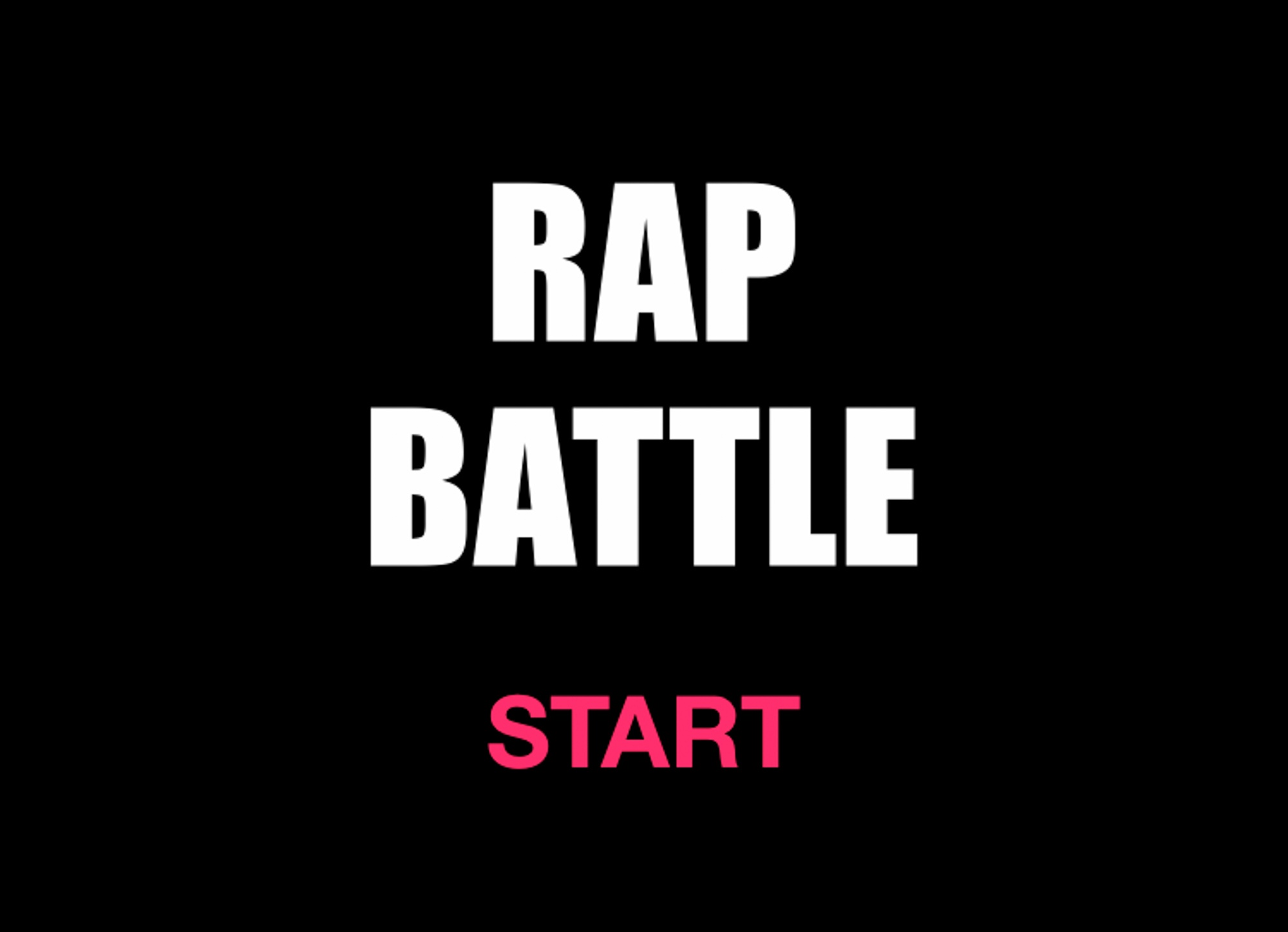 アプリ「ラップバトル」スタート画面／画像はアプリのスクリーンショットより