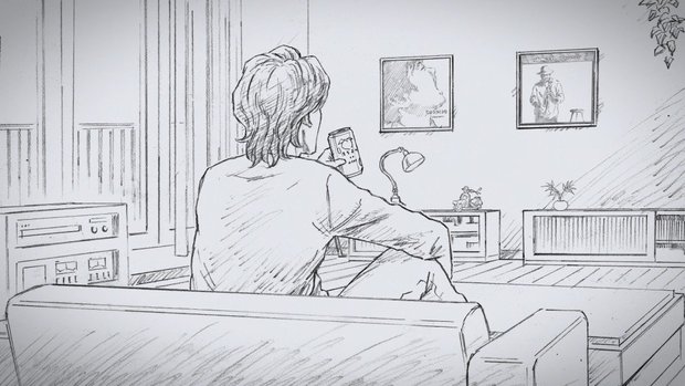 絵コンテの謎の男性