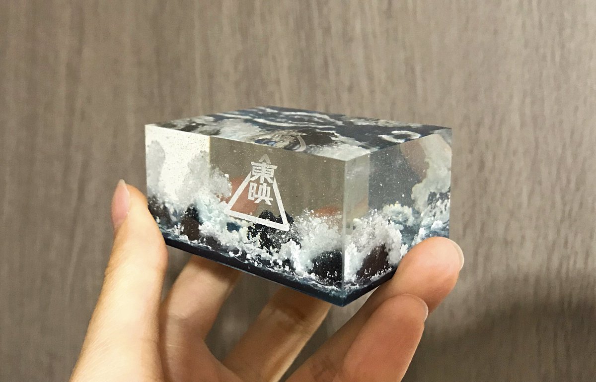 レジンでつくった東映映画のオープニング／画像は Jade（@jad_ko）さんのTwitterより