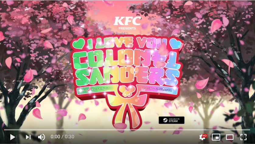 画像2: カーネル・サンダースの恋愛ゲームが登場　KFCはどこに向かってるの？