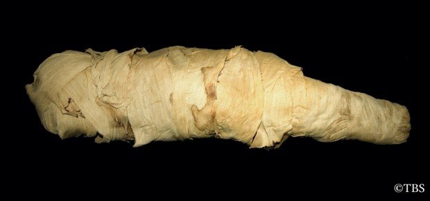 中王国時代の子どものミイラ　ミイラ　エジプト　中王国時代、第11王朝末～第12王朝初頭（紀元前2010年頃-前1975年頃）　レーマー・ペリツェウス博物館所蔵　ROEMER- UND PELIZAEUS-MUSEUM HILDESHEIM