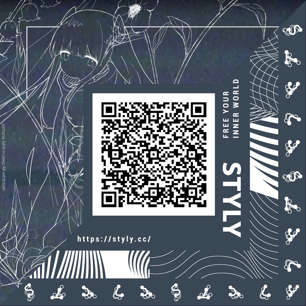 fable in sleep展へのQRマーカー