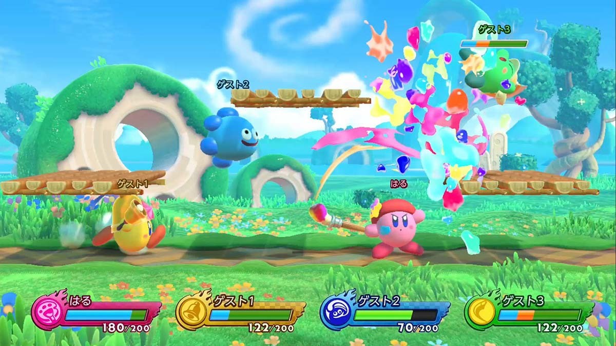 『カービィファイターズ2』プレイ画面