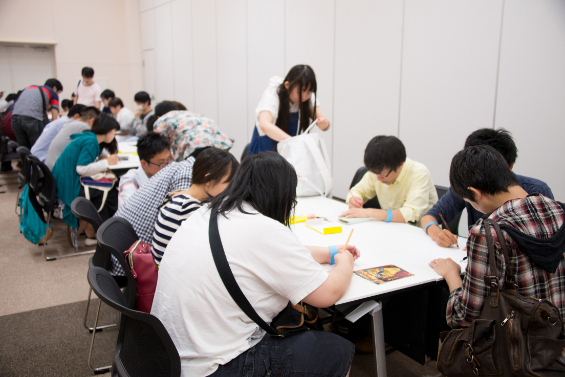 塗り絵ブースの様子