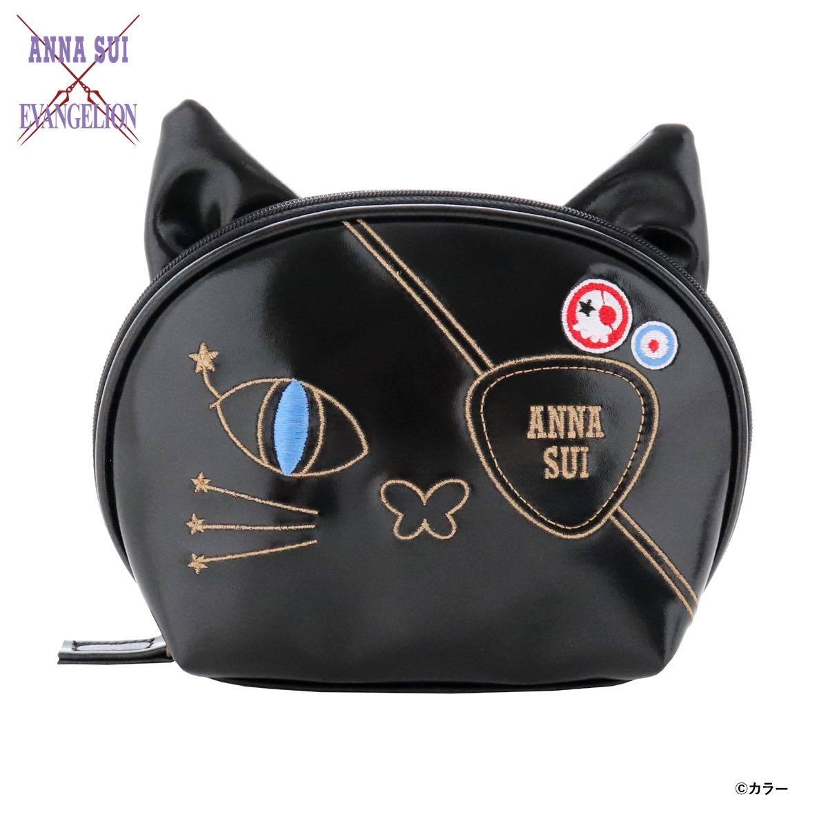 『エヴァンゲリオン』×ANNA SUI ネコポーチ（黒）