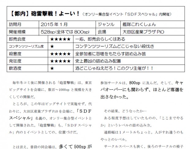SDFクソ即売会列伝