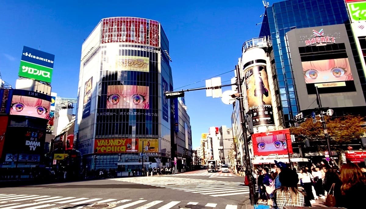 渋谷スクランブル交差点の様子