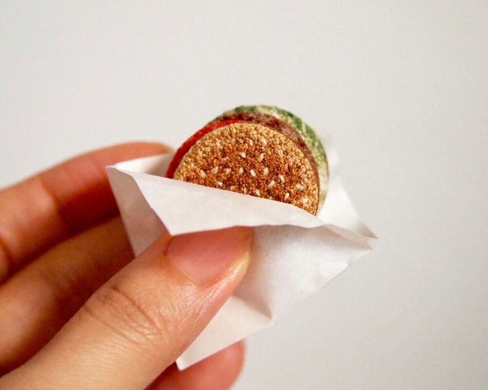 ipnot イプノット 刺繍ハンバーガー