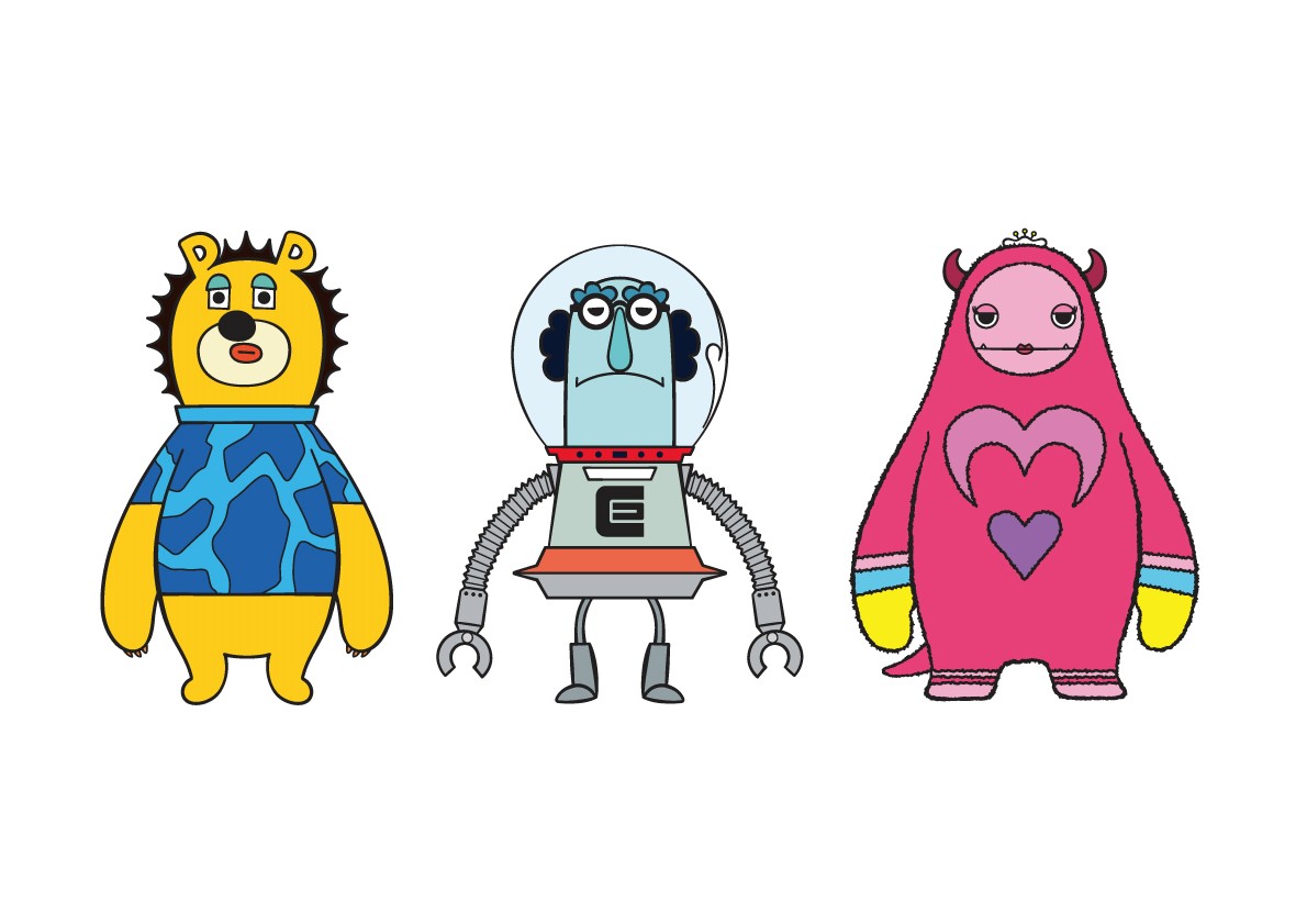 キャラクター3体：アニメ