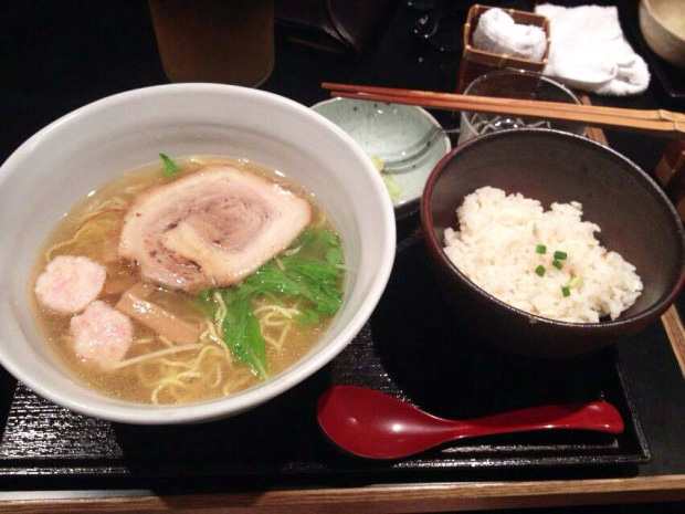 麺処 銀笹 「銀笹らーめん(塩)」と「半鯛飯」