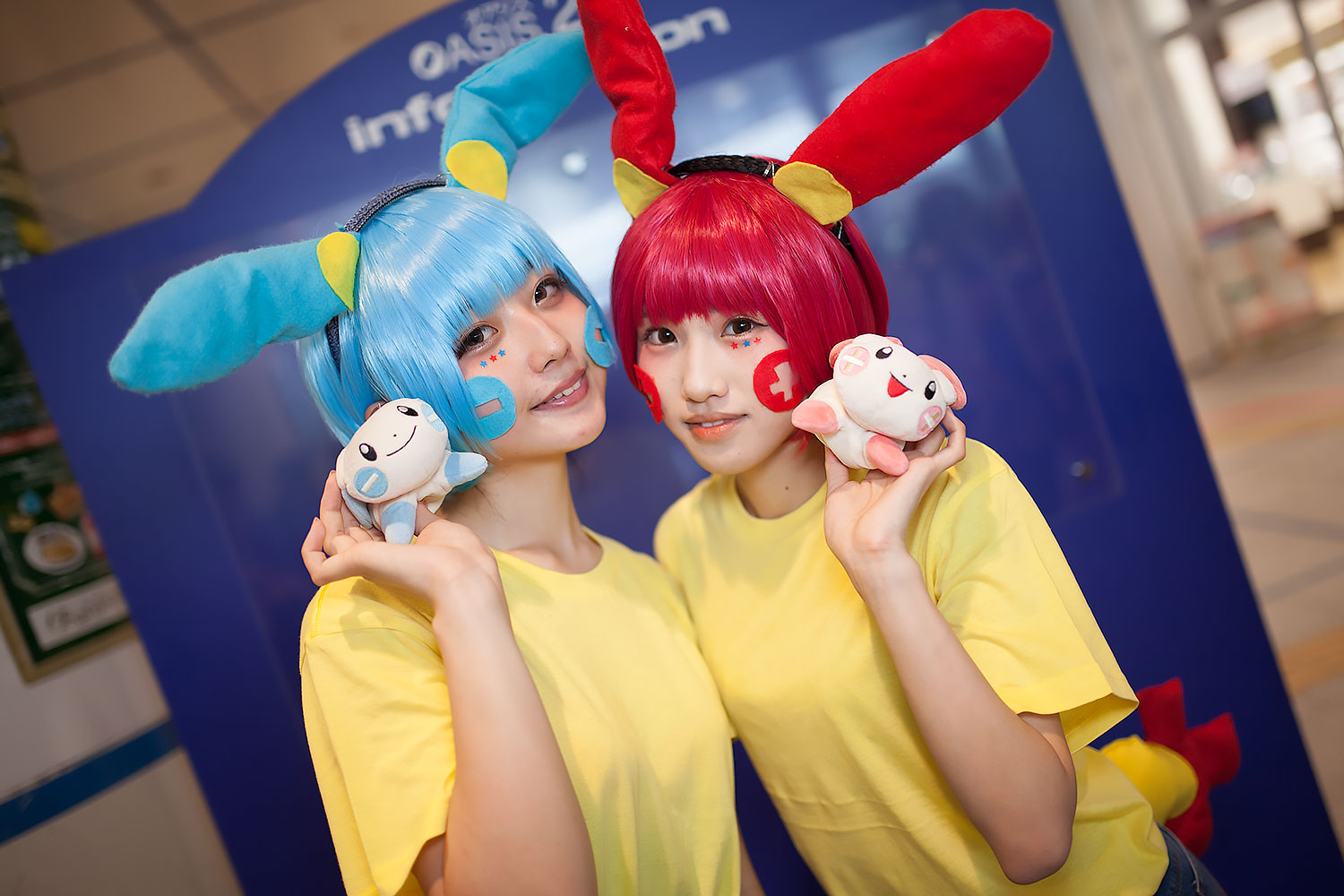 ちゃるこさん、りなさん（『ポケモン』マイナン、プラスル）