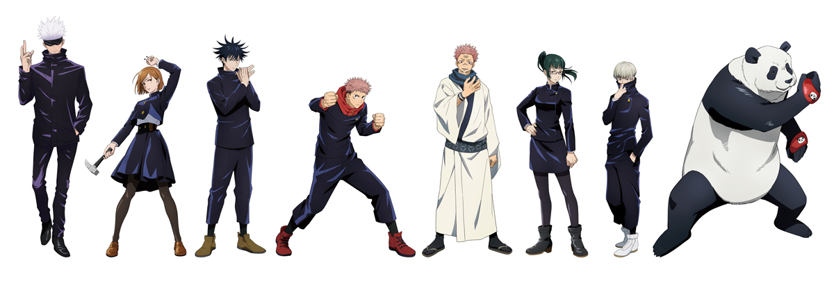 アニメ『呪術廻戦』主要キャラ最新ビジュアル公開　虎杖悠仁、伏黒恵ら8名
