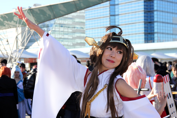 『艦隊これくしょん-艦これ-』から、まりこさんによる金剛 コミケC85コスプレ写真