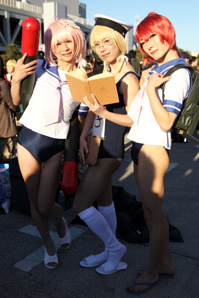 『艦隊これくしょん-艦これ-』から、らいとさんによる伊58、沖宮さんによる伊8、れいんさんによる伊168 コミケC85コスプレ写真2