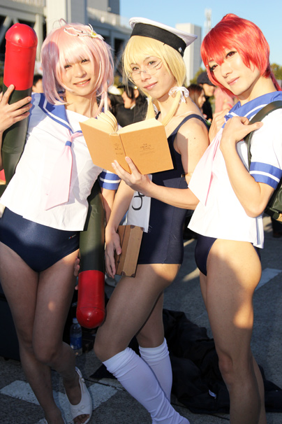 『艦隊これくしょん-艦これ-』から、らいとさんによる伊58、沖宮さんによる伊8、れいんさんによる伊168 コミケC85コスプレ写真