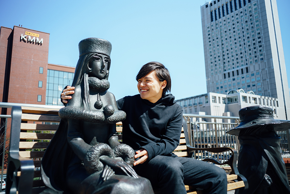 街のいたるところに松本零士にちなんだスポットがある