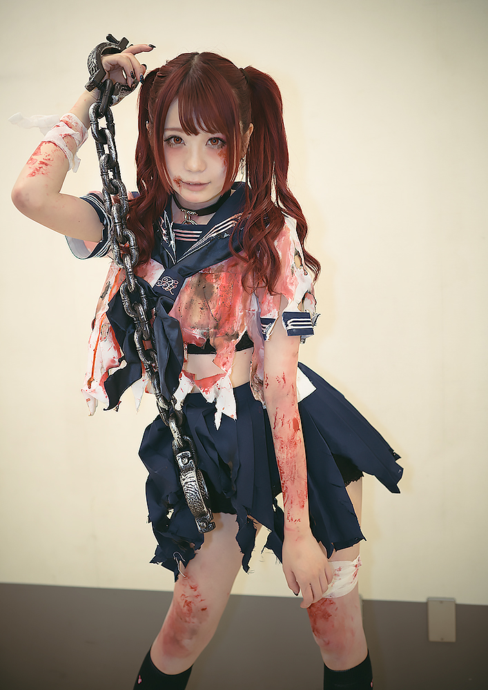 池ハロ_コスプレ_岩瀬唯奈。さん、ゆゆぴょんさん（JKゾンビ）