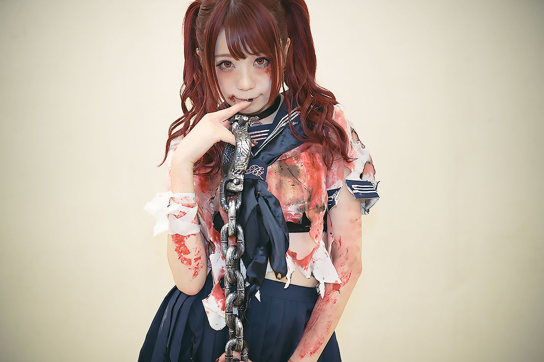 池ハロ_コスプレ_岩瀬唯奈。さん、ゆゆぴょんさん（JKゾンビ）