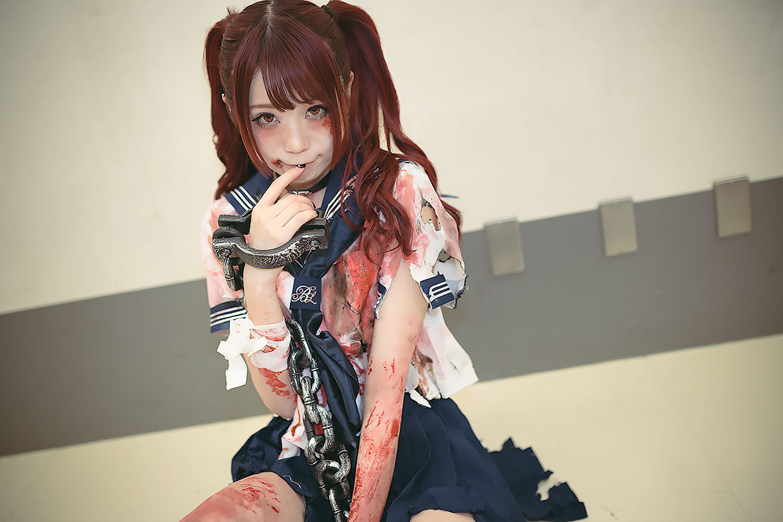 池ハロ_コスプレ_岩瀬唯奈。さん、ゆゆぴょんさん（JKゾンビ）