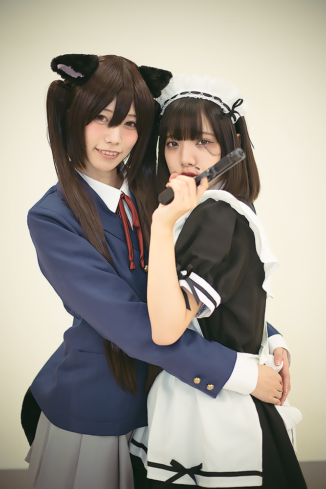 池ハロ_コスプレ_ひなしゅあさん（『けいおん！』中野梓）、Hoiさん（黒メイド）