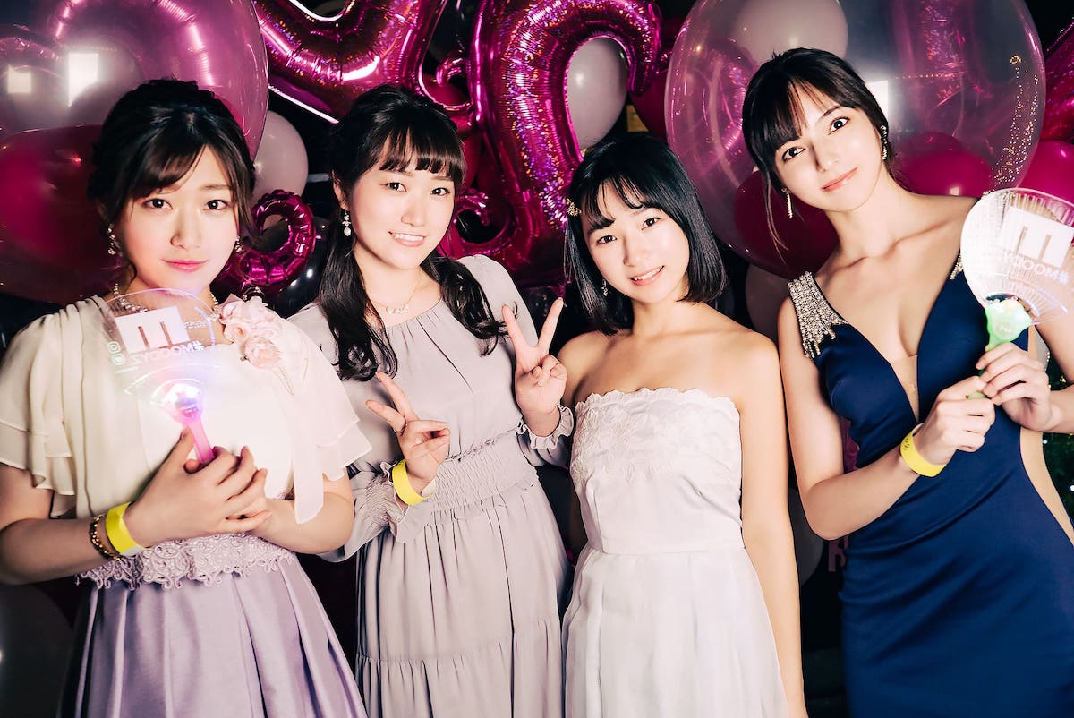 小梅えなさん（@koume_ena）、若宮穂乃さん、藍色なぎさん（@aiiro_nagi）、西田カリナさん（@nishida_karina）