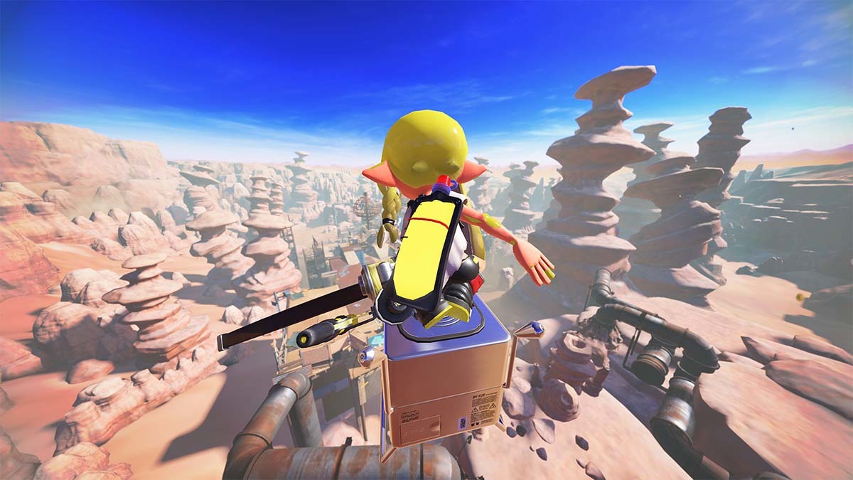 空中から降下地点が選べる／画像は『スプラトゥーン』公式Twitterから