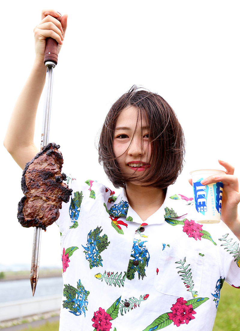 串に刺したシュラスコ！