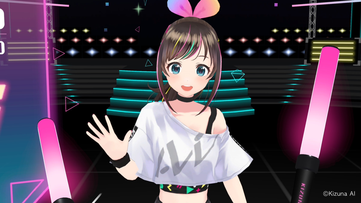 画像2: Kizuna AI初のVRゲーム『Touch the Beat!』トレーラー解禁　ペンラでビートを打ち返す！