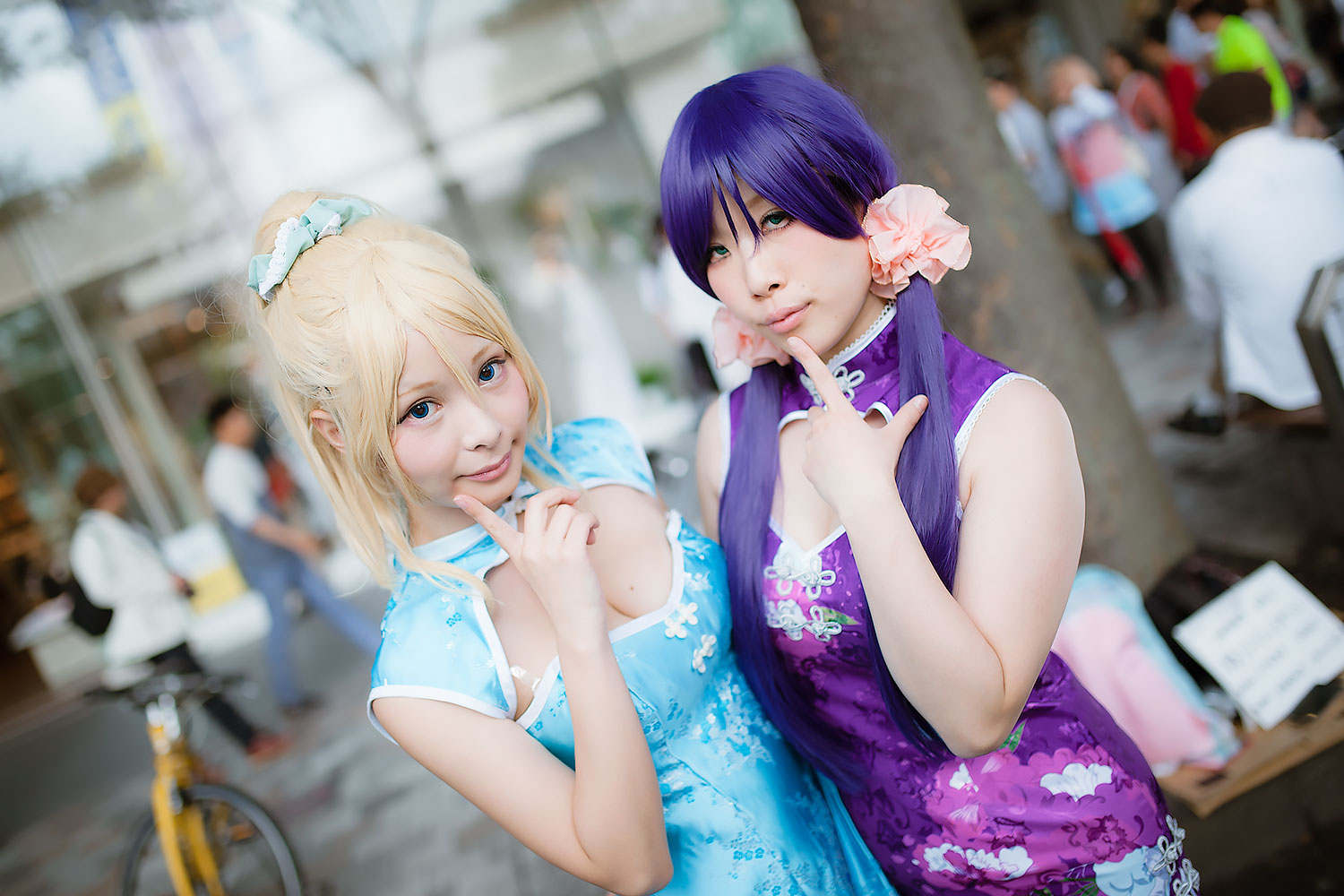 栄コスプレフェスティバルゆこりーむさん、pecoさん（『ラブライブ！』絢瀬絵里）