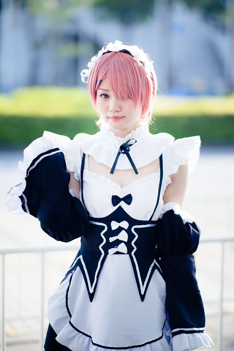 超会議2017_コスプレイヤー_ねこじろうさん、みささん（『Re:ゼロから始める異世界生活』レム、ラム）2