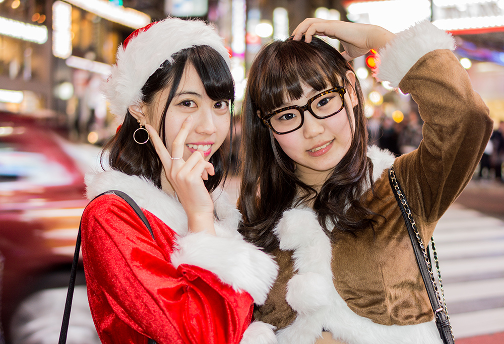 サンタコスプレ女子