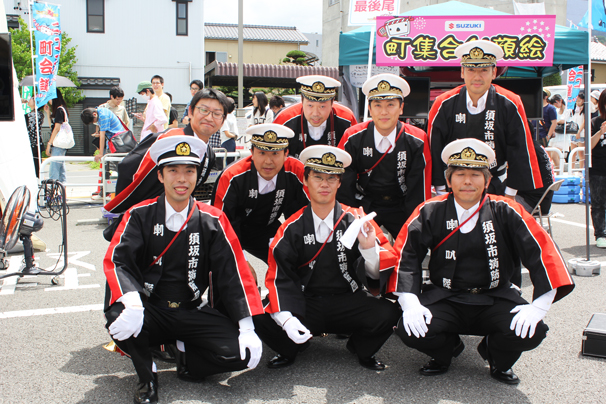 須坂市の消防団体のみなさん　オープニングセレモニーにも登場し、地元民を驚かせました