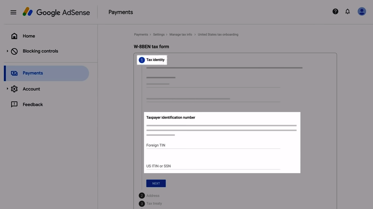 「重要なお知らせ: 米国外で収益化を行っているクリエイターの皆様への税務情報の提出のお願い」スクリーンショット