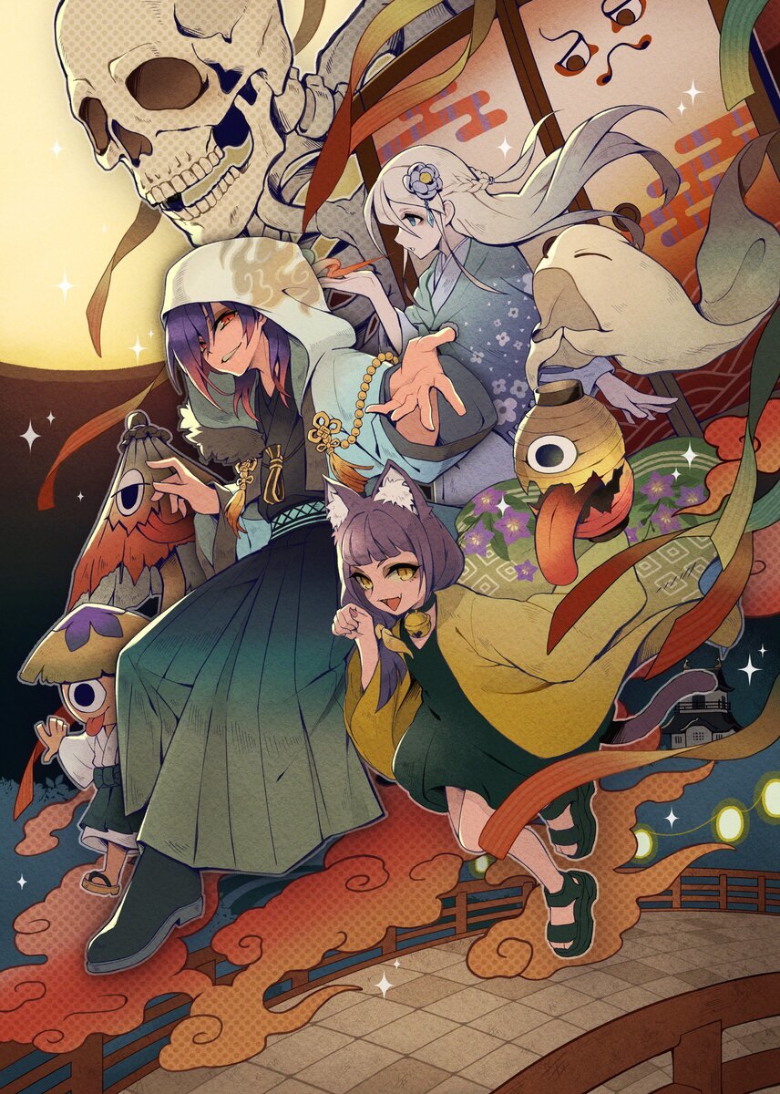 掛川出身のイラストレーター こざかなさんによる 掛川百鬼夜行 キービジュアル 画像は掛川百鬼夜行公式twitterからの画像 Kai You Net